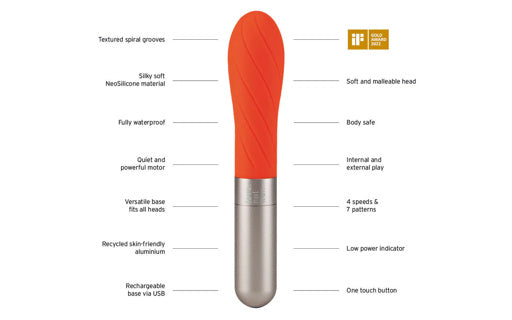 Grá - Vibromasseur pour couples primé pour la stimulation