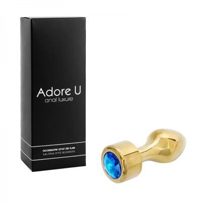 Anal Luxure - Plug Anal Doré - Bleu - Grand