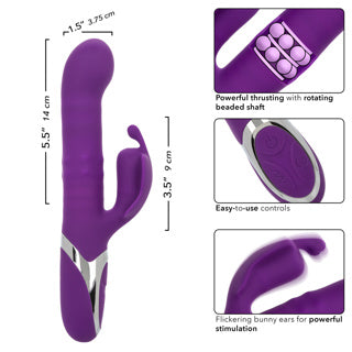 Double Simulateur Vibrateur - Calexotics - Enchanted Flutter - Mauve