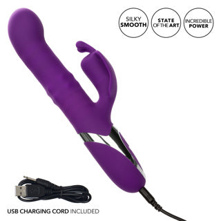 Double Simulateur Vibrateur - Calexotics - Enchanted Flutter - Mauve