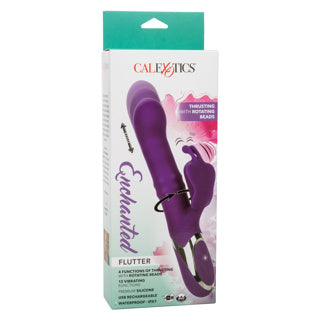 Double Simulateur Vibrateur - Calexotics - Enchanted Flutter - Mauve