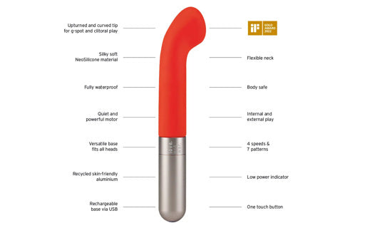 Liebe - Vibromasseur point G flexible et ferme pour stimulation