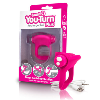 Bague Vibrante - Point G -  Screaming O - You-Turn Plus - Rose