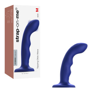 Dildo Vibrant - Strap-on-me - Tapping Dildo Wave - M - Bleu
